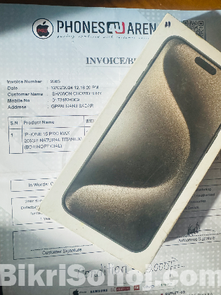 iPhone 15 Pro Max 256GB Singapore Variant